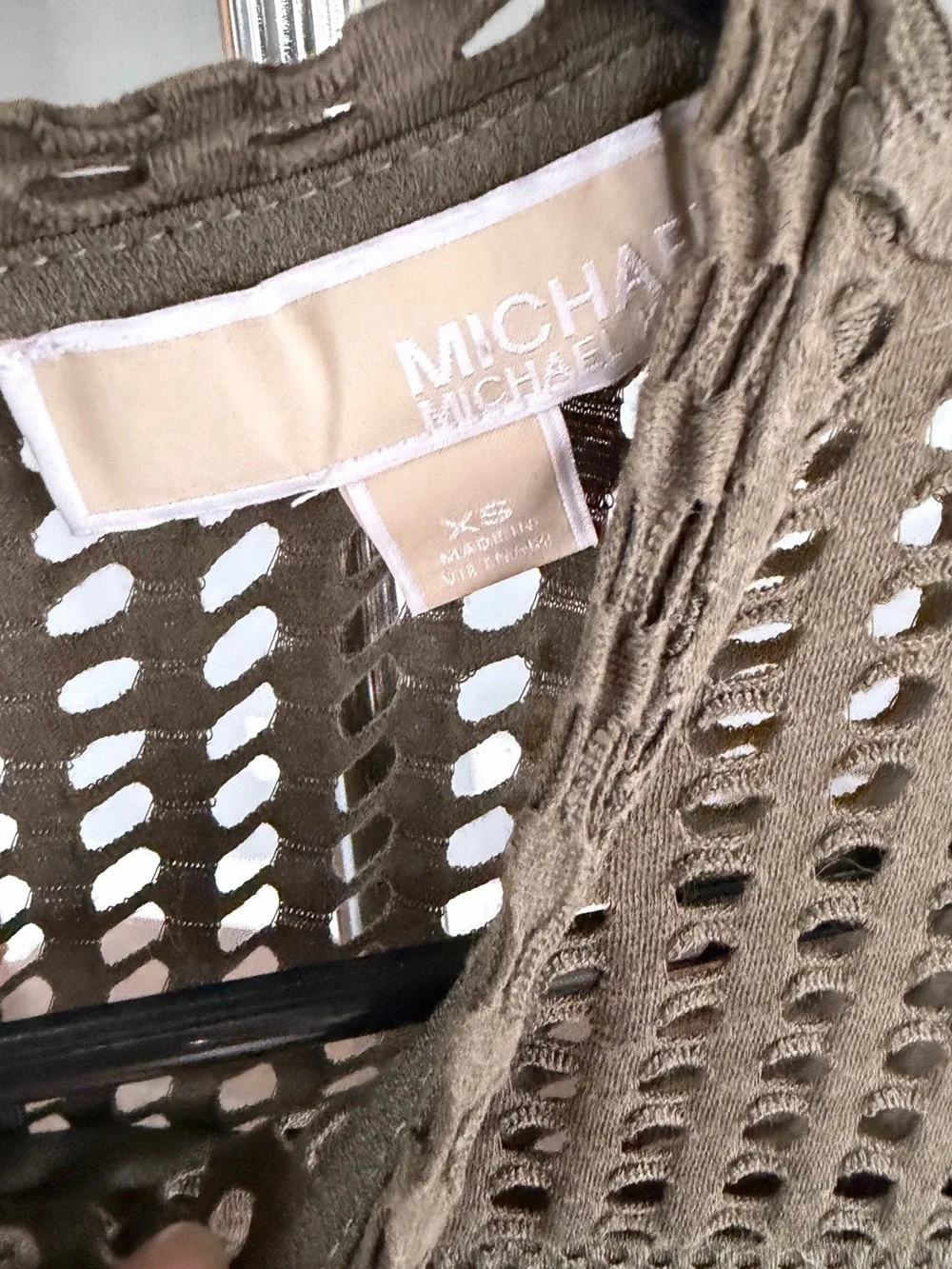 Michael Kors Olive Green Short Sleeve Fit & Flare Dress | XS